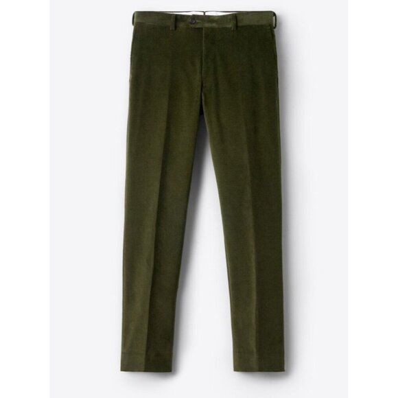 The Proper Clothing Corduroy Stretch Dress Pant Cotton Olive Green Size 36/29 - Picture 4 of 11